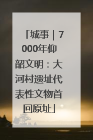 城事｜7000年仰韶文明：大河村遗址代表性文物首回原址