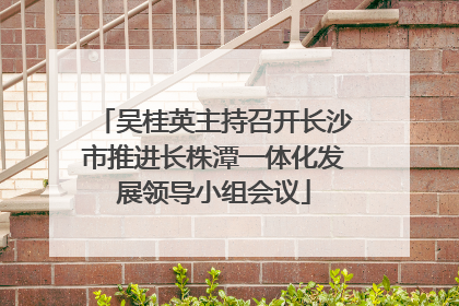 吴桂英主持召开长沙市推进长株潭一体化发展领导小组会议