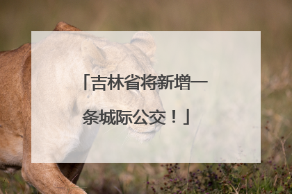 吉林省将新增一条城际公交！