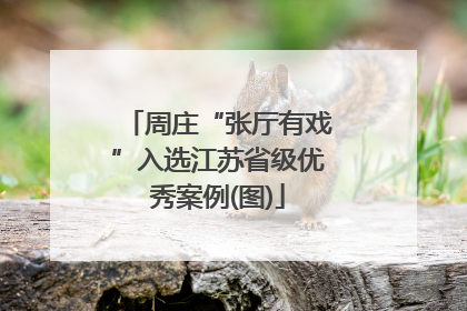 周庄“张厅有戏”入选江苏省级优秀案例(图)