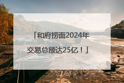 和府捞面2024年交易总额达25亿！