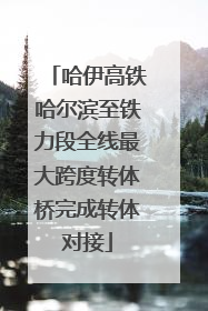 哈伊高铁哈尔滨至铁力段全线最大跨度转体桥完成转体对接