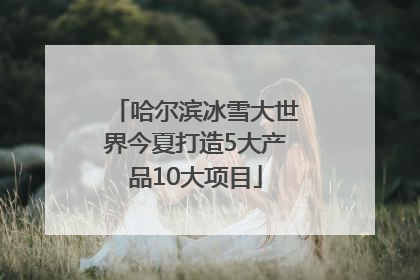 哈尔滨冰雪大世界今夏打造5大产品10大项目