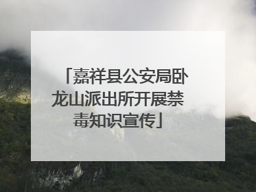 嘉祥县公安局卧龙山派出所开展禁毒知识宣传