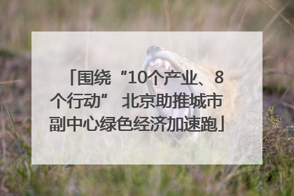 围绕“10个产业、8个行动” 北京助推城市副中心绿色经济加速跑
