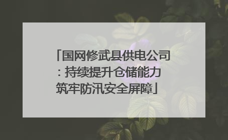 国网修武县供电公司：持续提升仓储能力 筑牢防汛安全屏障