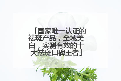 国家唯一认证的祛斑产品，全域美白，实测有效的十大祛斑口碑王者