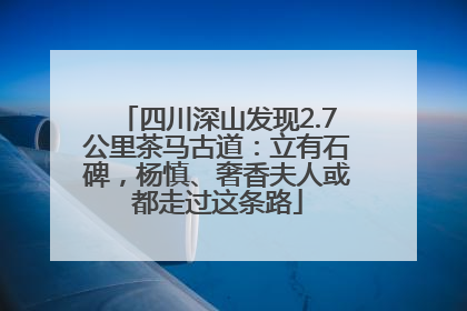 四川深山发现2.7公里茶马古道：立有石碑，杨慎、奢香夫人或都走过这条路