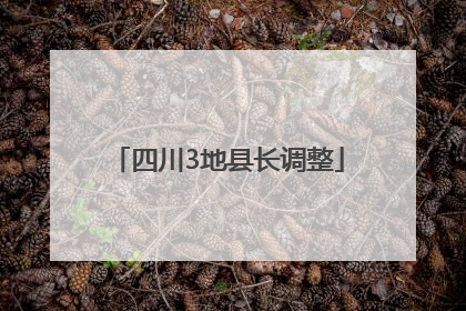 四川3地县长调整