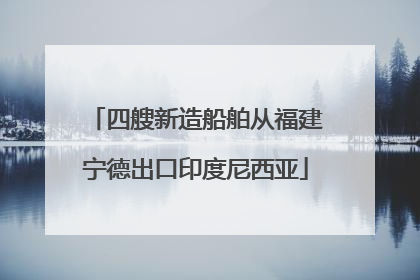 四艘新造船舶从福建宁德出口印度尼西亚