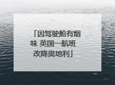 因驾驶舱有烟味 英国一航班改降奥地利