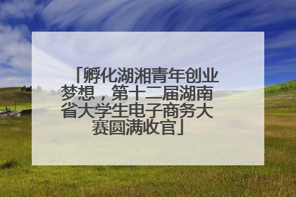 孵化湖湘青年创业梦想，第十二届湖南省大学生电子商务大赛圆满收官