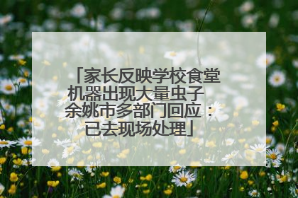家长反映学校食堂机器出现大量虫子 余姚市多部门回应：已去现场处理