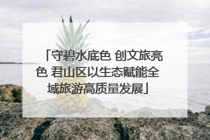 守碧水底色 创文旅亮色 君山区以生态赋能全域旅游高质量发展
