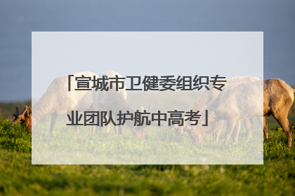 宣城市卫健委组织专业团队护航中高考