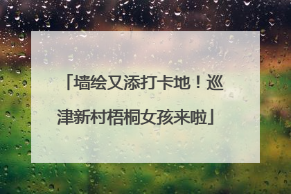 墙绘又添打卡地！巡津新村梧桐女孩来啦