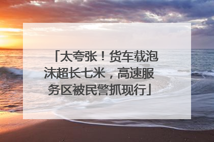 太夸张！货车载泡沫超长七米，高速服务区被民警抓现行