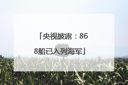 央视披露：868船已入列海军