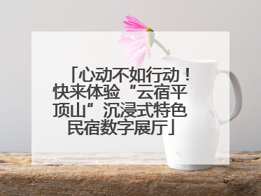 心动不如行动！快来体验“云宿平顶山”沉浸式特色民宿数字展厅