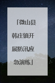 微山县韩庄镇开展防汛应急演练