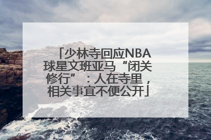少林寺回应NBA球星文班亚马“闭关修行”：人在寺里，相关事宜不便公开