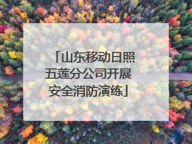 山东移动日照五莲分公司开展安全消防演练