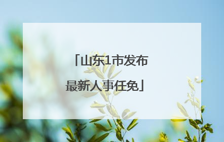 山东1市发布最新人事任免