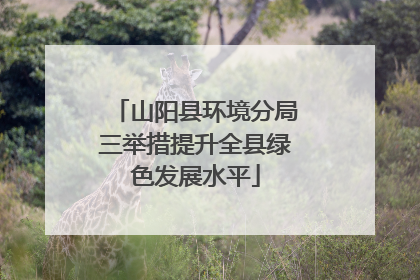 山阳县环境分局三举措提升全县绿色发展水平