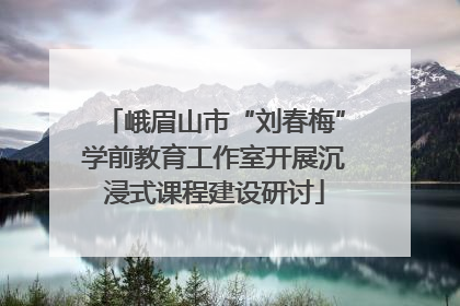峨眉山市“刘春梅”学前教育工作室开展沉浸式课程建设研讨