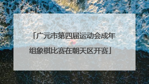 广元市第四届运动会成年组象棋比赛在朝天区开赛