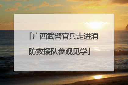 广西武警官兵走进消防救援队参观见学