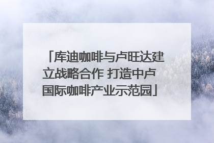 库迪咖啡与卢旺达建立战略合作 打造中卢国际咖啡产业示范园