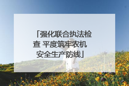 强化联合执法检查 平度筑牢农机安全生产防线