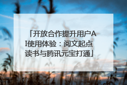 开放合作提升用户AI使用体验：阅文起点读书与腾讯元宝打通