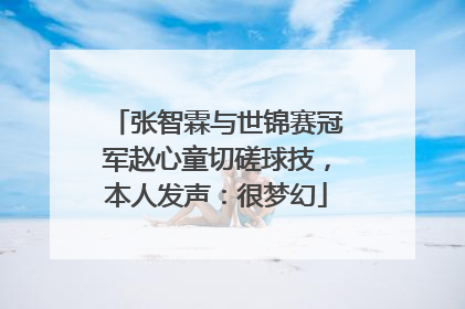 张智霖与世锦赛冠军赵心童切磋球技，本人发声：很梦幻