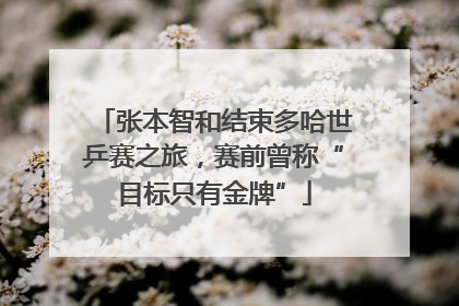 张本智和结束多哈世乒赛之旅，赛前曾称“目标只有金牌”