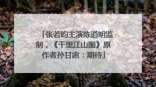 张若昀主演陈道明监制，《千里江山图》原作者孙甘露：期待