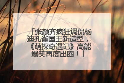 张颜齐疯狂调侃杨迪孔雀国王新造型，《萌探奇遇记》高能爆笑再度出圈！