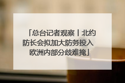 总台记者观察丨北约防长会拟加大防务投入 欧洲内部分歧难掩
