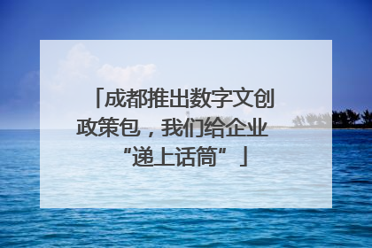 成都推出数字文创政策包，我们给企业“递上话筒”
