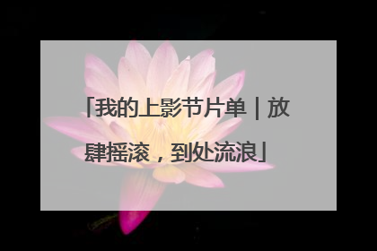 我的上影节片单｜放肆摇滚，到处流浪