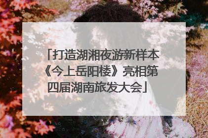 打造湖湘夜游新样本《今上岳阳楼》亮相第四届湖南旅发大会