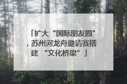 扩大“国际朋友圈”，苏州河龙舟邀请赛搭建 “文化桥梁”