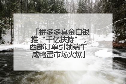 拼多多真金白银推“千亿扶持”，西部订单引领端午咸鸭蛋市场火爆