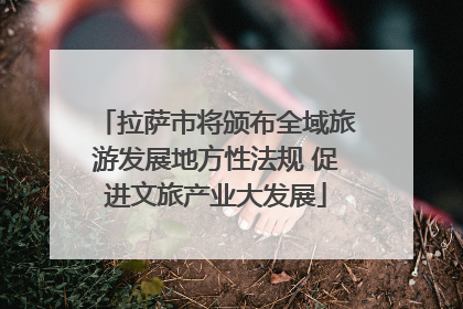 拉萨市将颁布全域旅游发展地方性法规 促进文旅产业大发展