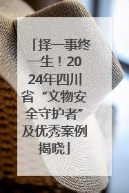 择一事终一生！2024年四川省“文物安全守护者”及优秀案例揭晓