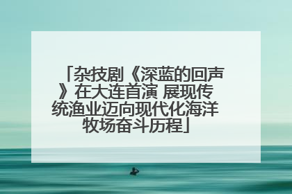 杂技剧《深蓝的回声》在大连首演 展现传统渔业迈向现代化海洋牧场奋斗历程