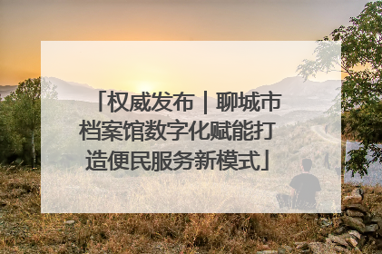 权威发布｜聊城市档案馆数字化赋能打造便民服务新模式
