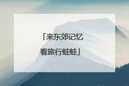 来东郊记忆 看旅行蛙蛙