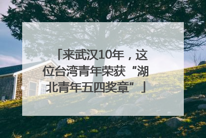 来武汉10年，这位台湾青年荣获“湖北青年五四奖章”